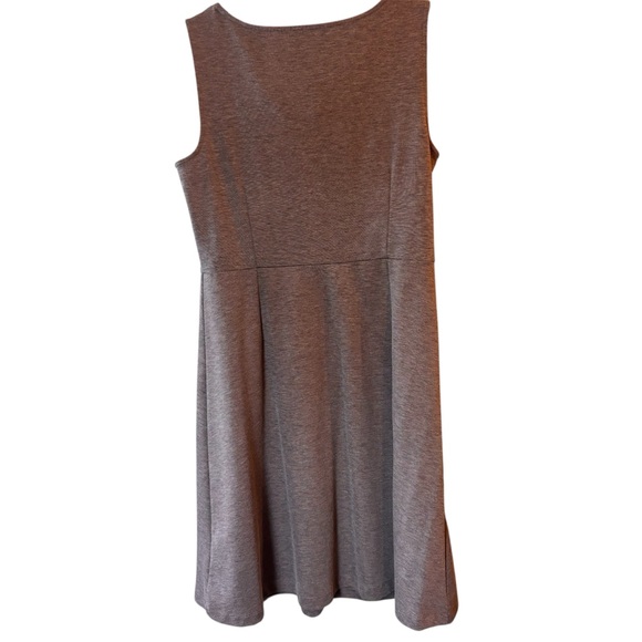 Lands' End Beige Cowl Neck Sleeveless Fit & Flare Knit Dress - Size M (10-12) - Picture 7 of 7